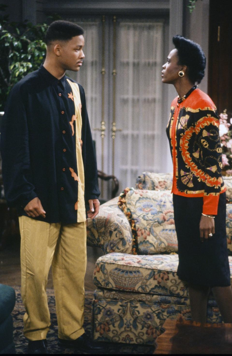 Will Smith and Janet Hubert in scene on "The Fresh Prince Of Bel-Air"