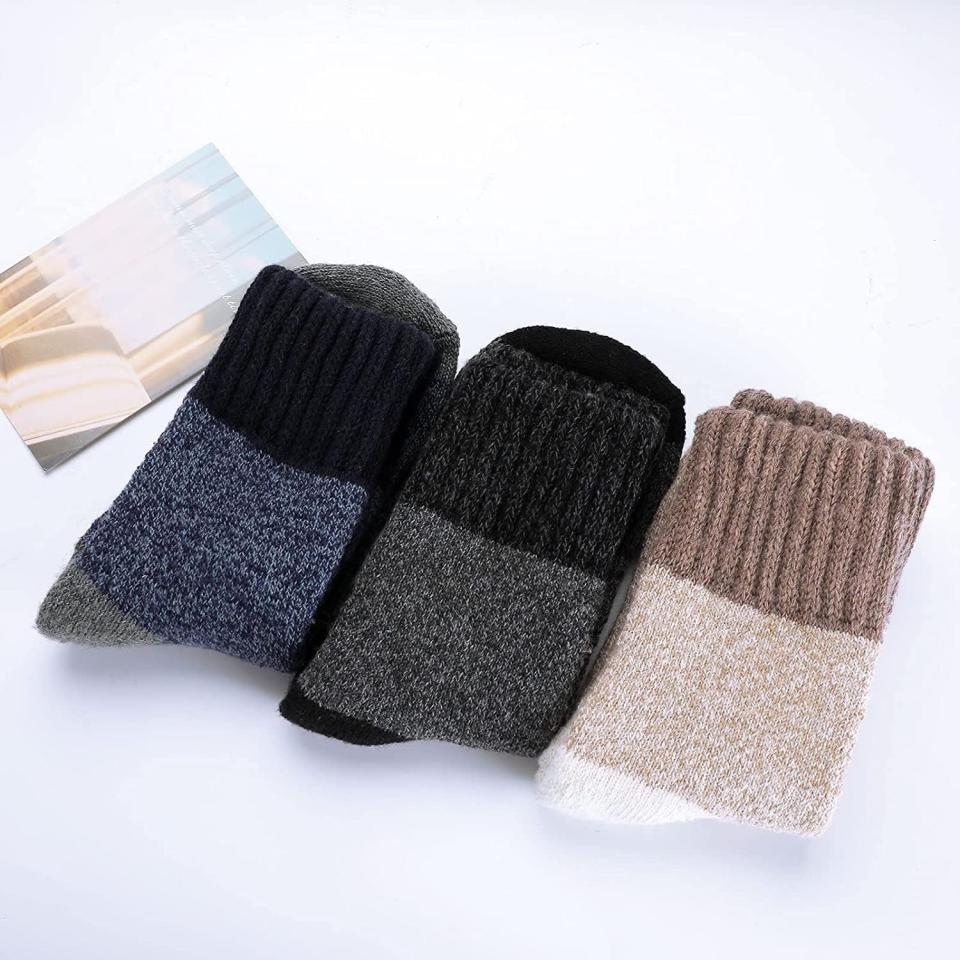 <p>Keep your feet warm and looking cute with these cozy <span>Vintage Knit Thermal Socks </span> ($11 for three). They are thick and incredibly soft, perfect for the winter. </p>