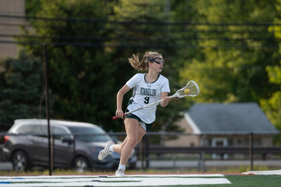 Morris Knolls at Kinnelon girls lacrosse game on Friday, May 19, 2023. K #9 Madison Gigante.