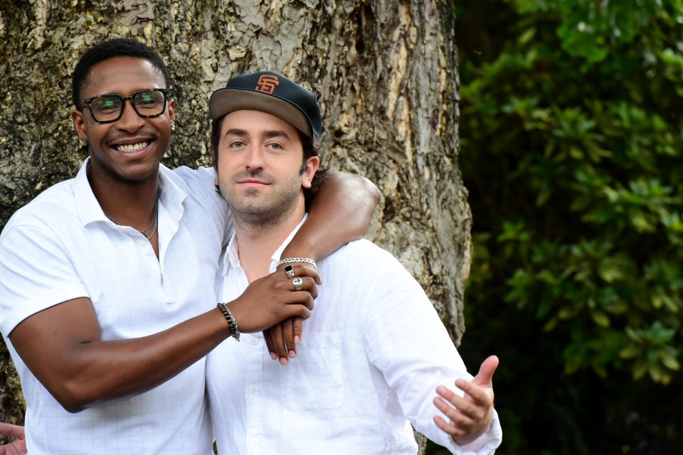 LOCARNO, SWITZERLAND - AUGUST 12:  (L - R)Actor Jimmie Fails and Director Joe Talbot attend the 'The Last Black Man in San Francisco' photocall during the 72nd Locarno Film Festival on August 12, 2019 in Locarno, Switzerland.  (Photo by Pier Marco Tacca/Getty Images)