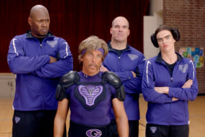 Dodgeball reunion: Ben Stiller suits up Omaze charity video