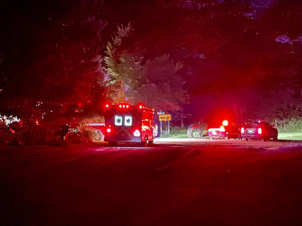 First responders begin to investigate a shooting in the 11000 block of Opel Drive in Somerset Township late Friday night.