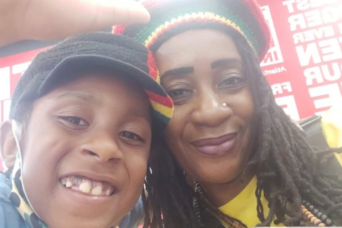 Sonia Destouche, 49, is now home schooling her son Jahmarley, 8, because his asthma is so bad (Asthma + Lung)