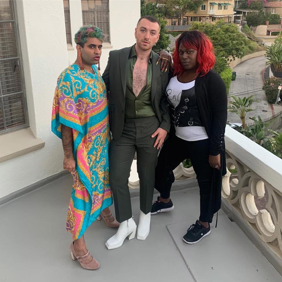 Alok Vaid-Menon, Sam Smith, and Shea Diamond.