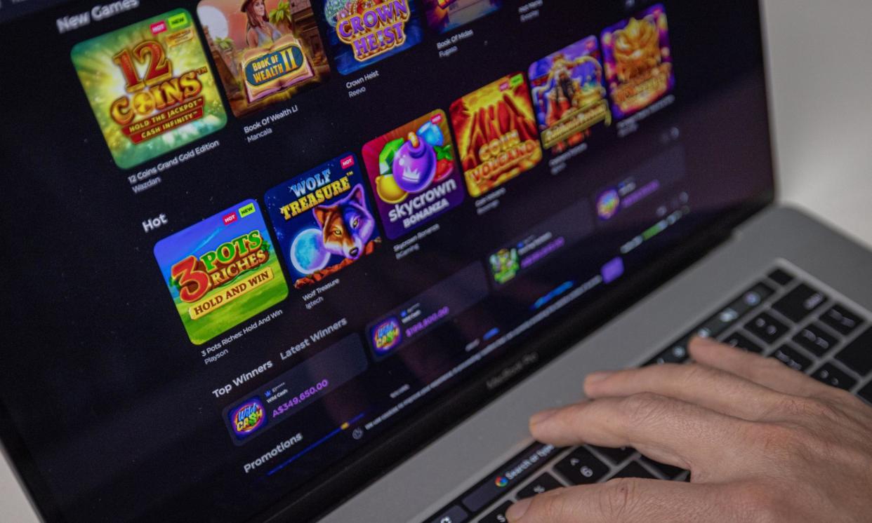 <span>The Gambling Survey for Great Britain found that online slot games were strongly associated with addictive behaviours.</span><span>Photograph: Nadir Kinani/The Guardian</span>