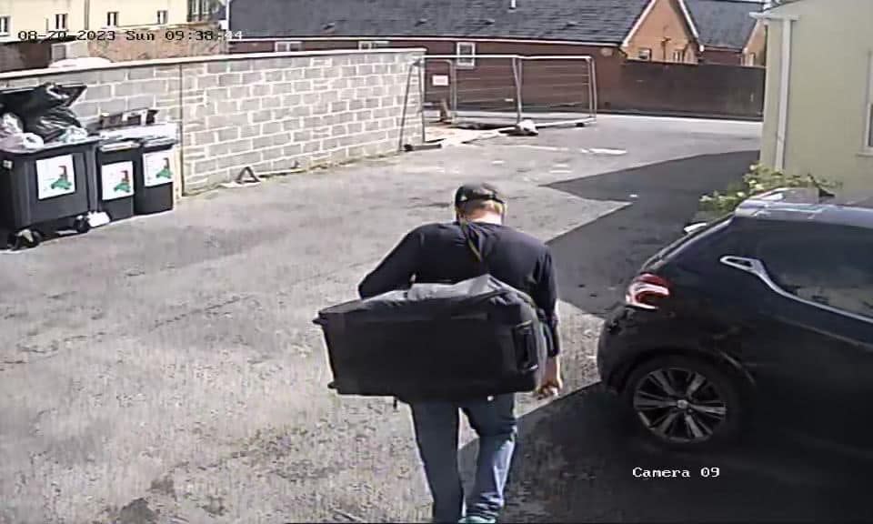 The hotel said the male guest made two trips to their car with the holdall. (Wales News)