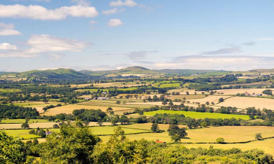 A view from Wenlock Edge near Easthope.