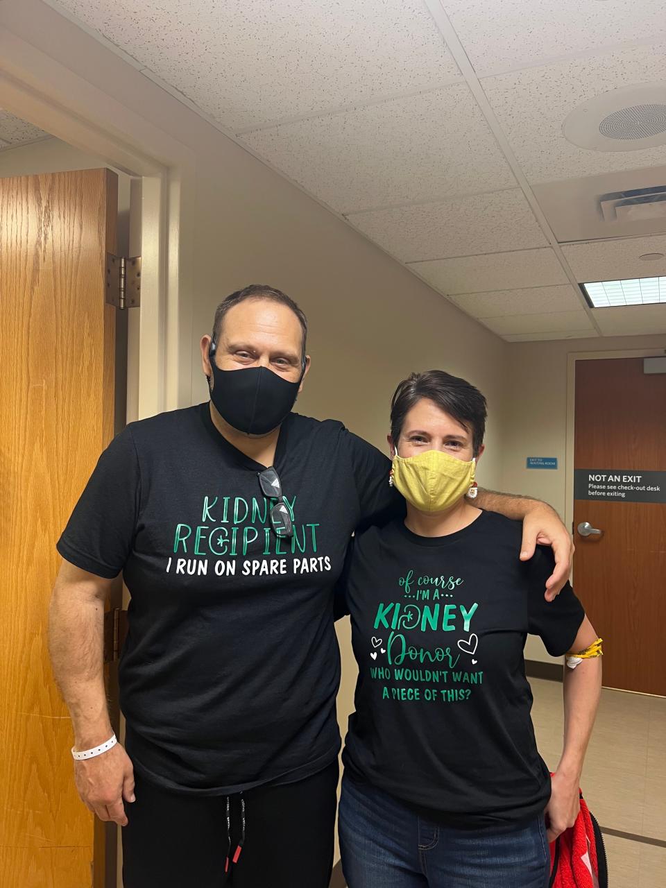 Cindy Ferrell, pictured with a man to whom she gave a kidney, donated a kidney and part of her liver to two individuals in need of an organ transplant. Ferrell writes about the story in "Epiphany."