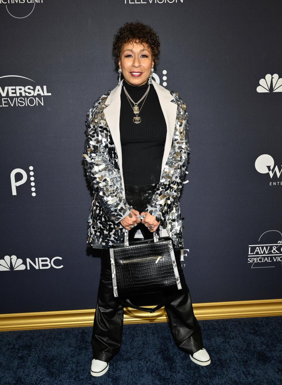 Tamara Tunie attends the "Law & Order: SVU" 25th anniversary celebration at Edge at Hudson Yards on Tuesday, Jan. 16, 2024, in New York.