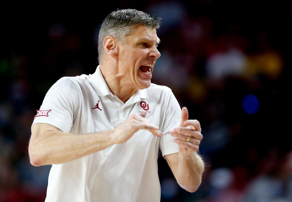 Coach Porter Moser and the Sooners are looking to snap a four-game losing streak.