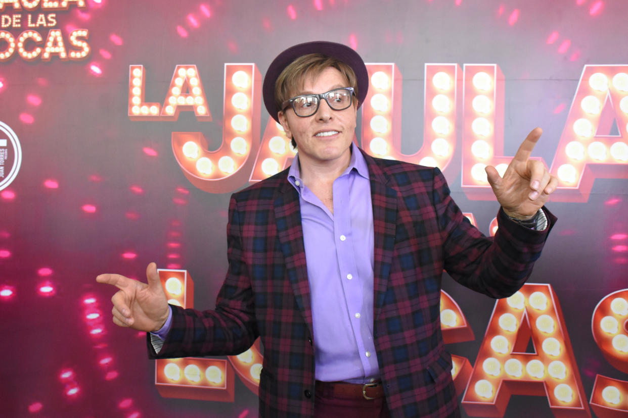 MEXICO CITY, MEXICO - APRIL 02: Mario Ivan Martinez  poses for photos during a press conference to present the play 'La Jaula De Las Locas' at Teatro Hidalgo on April 2, 2019 in Mexico City, Mexico. (Photo by Carlos Tischler/Getty Images)