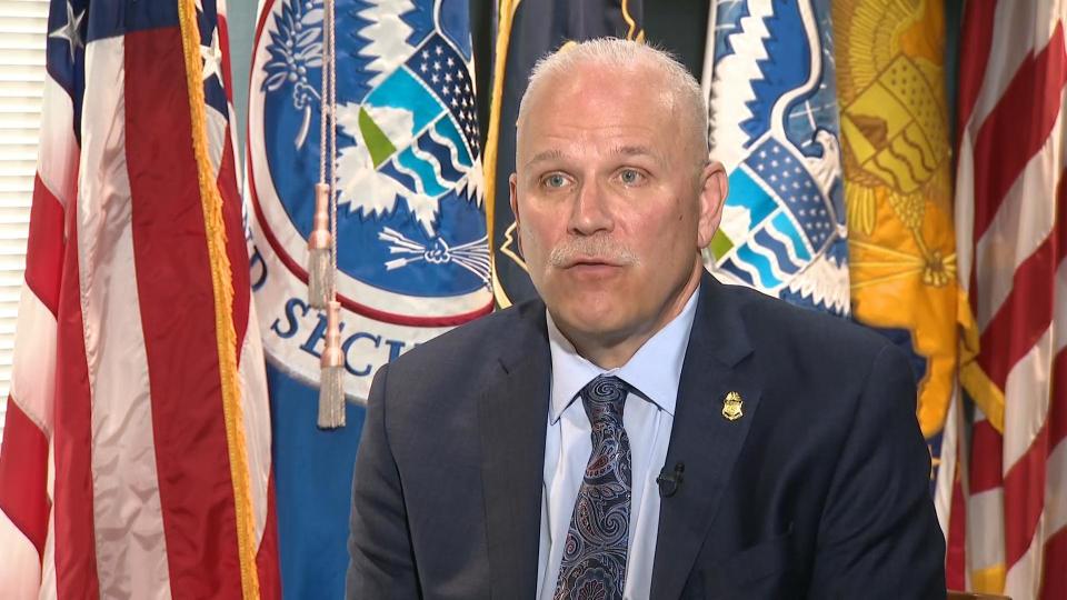 Customs and Border Protection Commissioner Chris Magnus in an interview in his Washington office on Thursday, Aug. 18, 2022. / Credit: CBS News