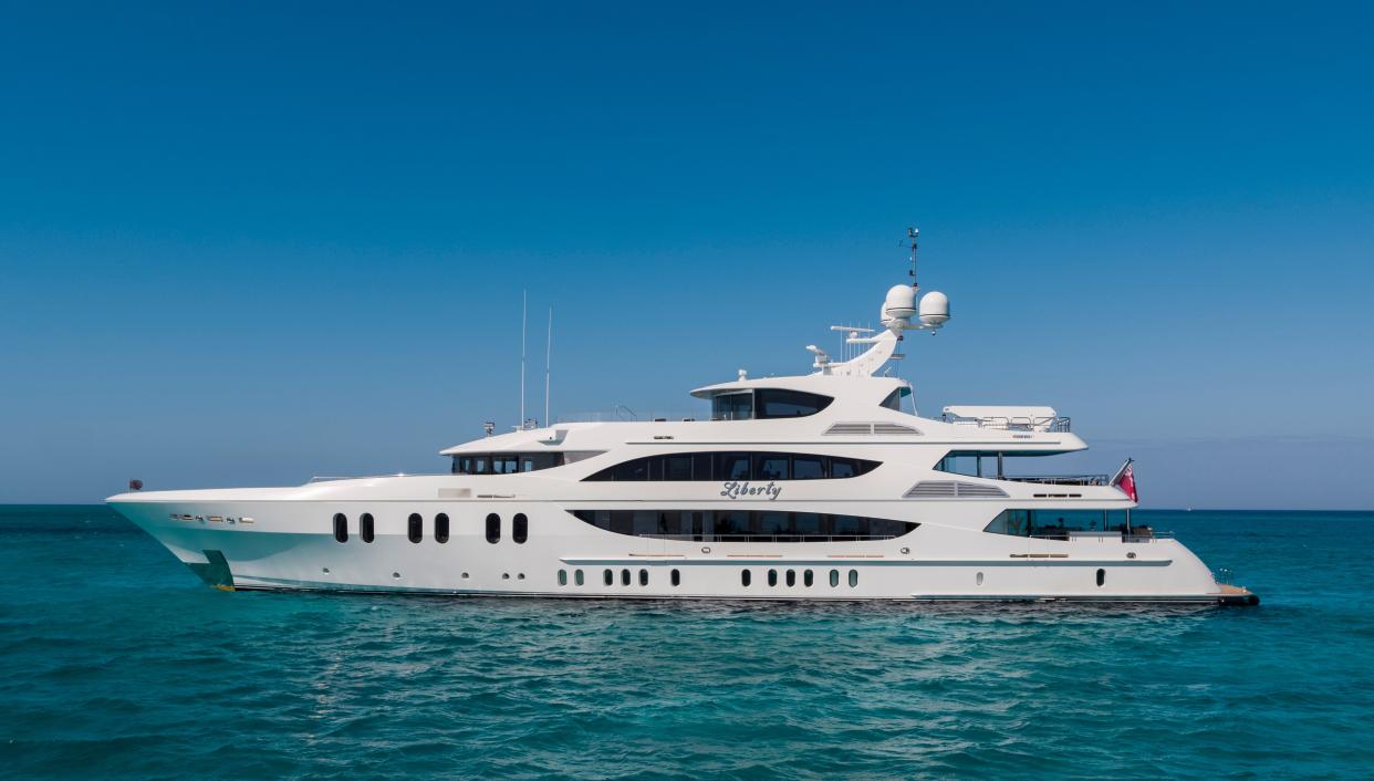 The Trinity-built Liberty is 187 feet and 2 inches and has a price tag of $24.75 million.