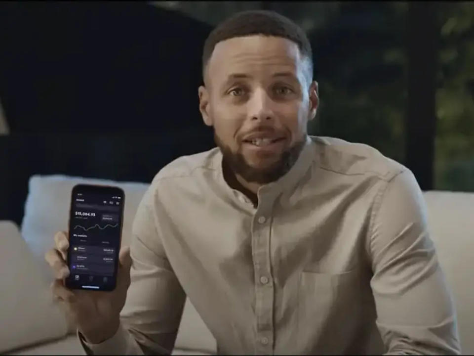 Der Basketballer Steph Curry im FTX Werbespot. - Copyright: FTX