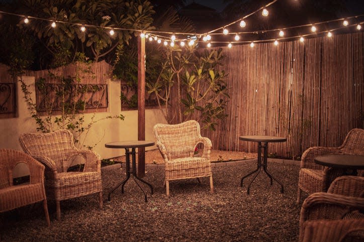 Outdoor lighting can brighten up your backyard oasis.