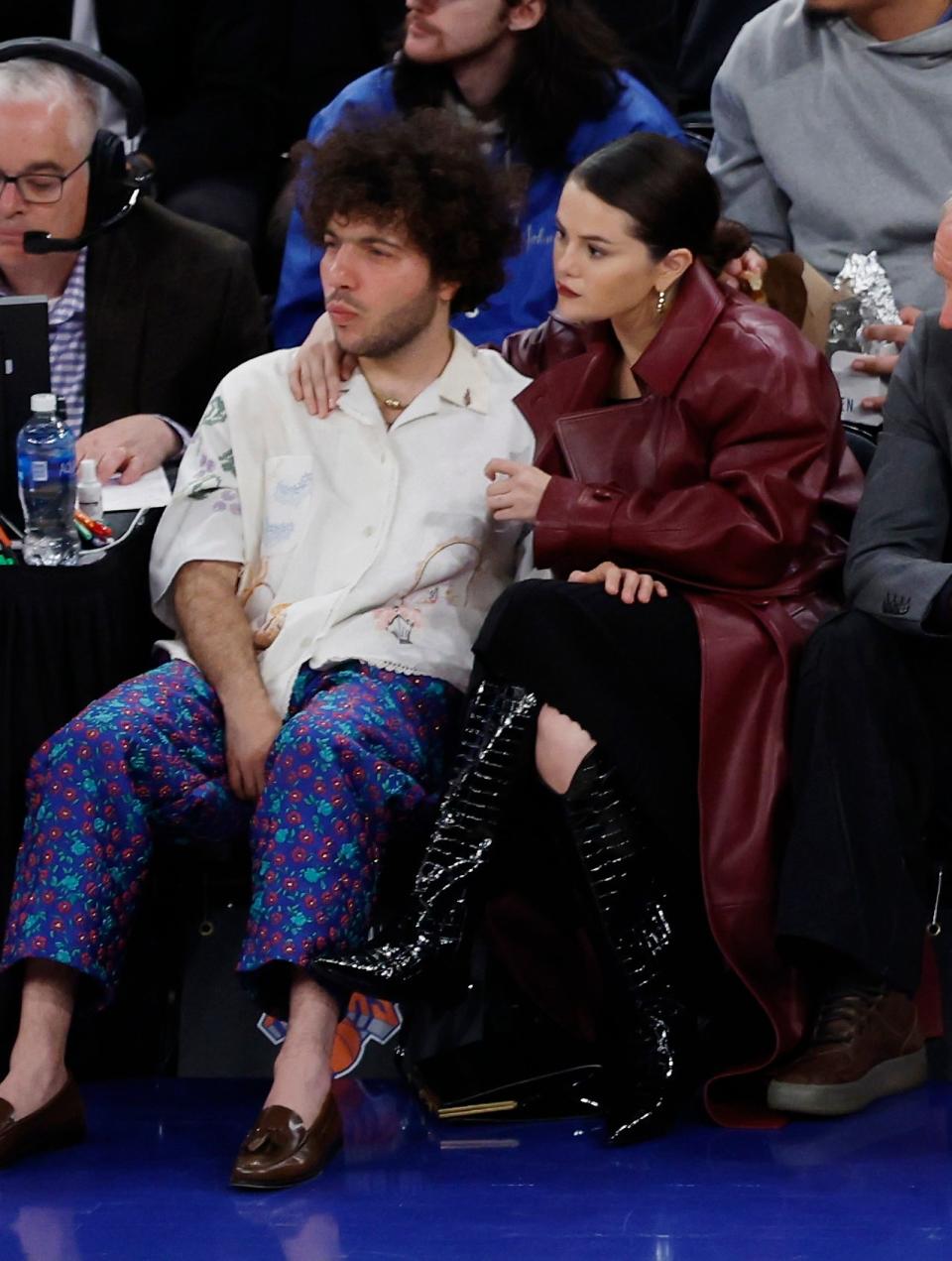 <h1 class="title">Selena Gomez Wears Sexy Knee-High Croc Boots for Date Night with Benny Blanco — See Photos</h1><cite class="credit">Sarah Stier/Getty Images</cite>