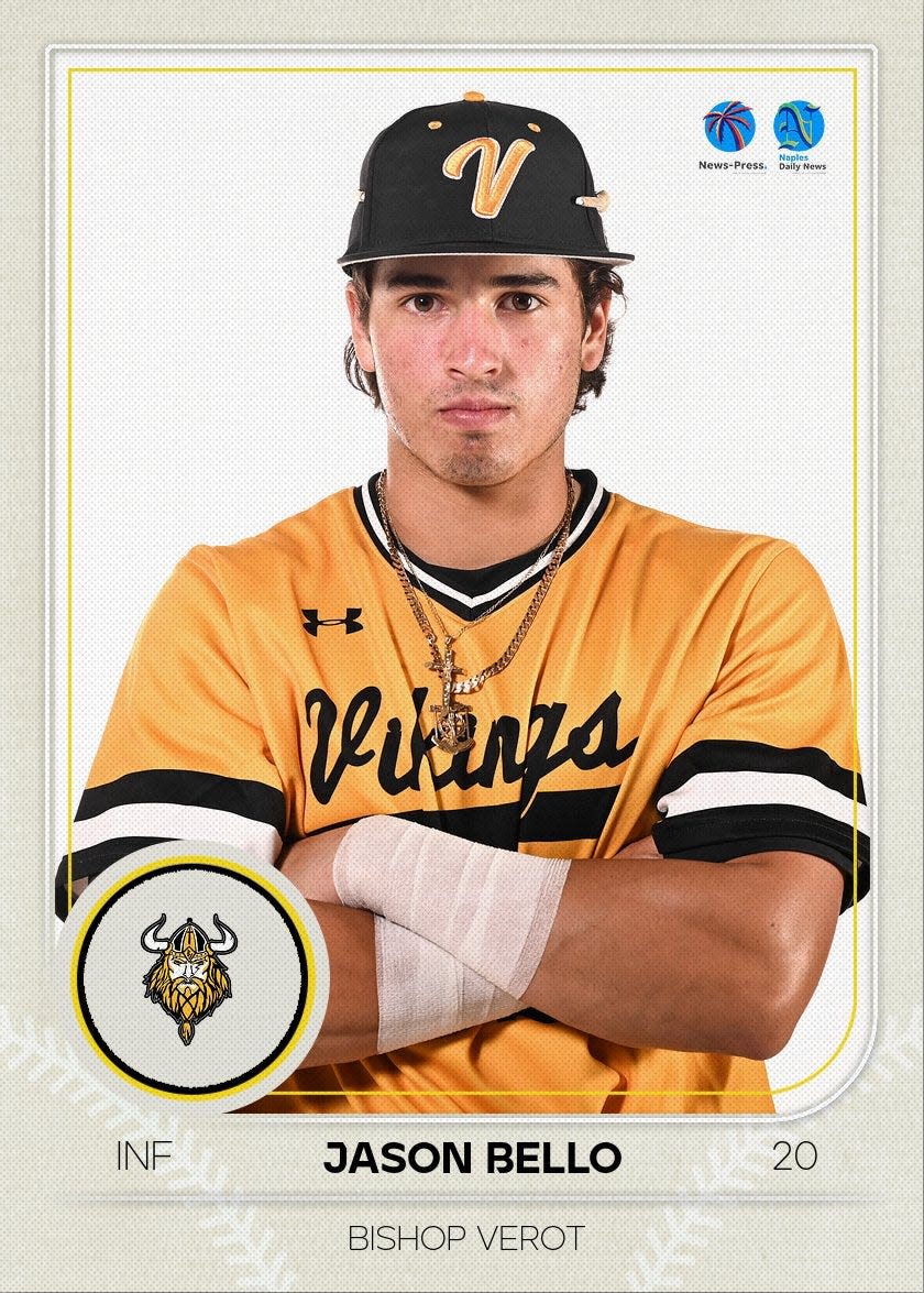 Bishop Verot infielder Jason Bello is on this year's Starting Nine.