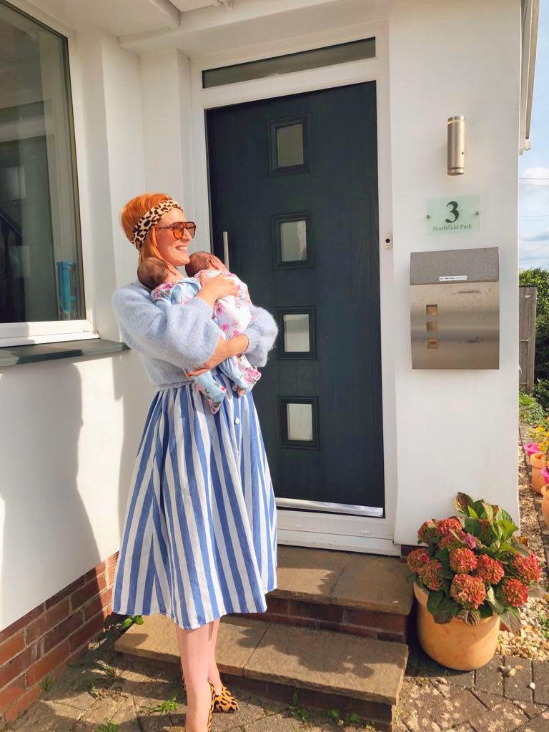 Since the birth of her twin daughters earlier this year, Helen has recycled her older son Isaac's belongings and only had to buy a couple of extra things, including an extra cot and double-pram. (SWNS)