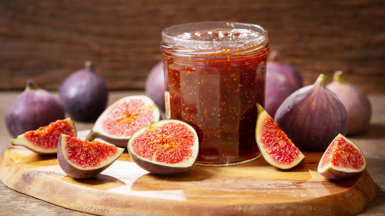 Jar of fig jam