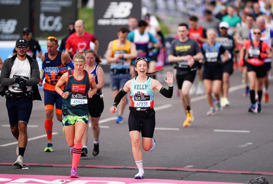 Masses of runners leaving the start (Zac Goodwin/PA Wire)