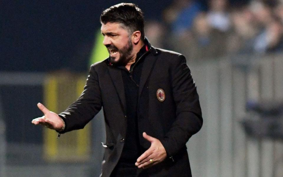 Gennaro Gattuso was scathing about his AC Milan side after their defeat by Rijeka in the Europa League - AFP