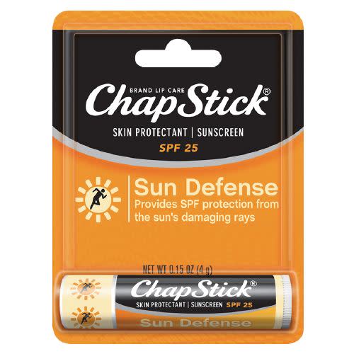 For ChapStick loyalists, swap your classic balm for this protective version with the same great feel and long-lasting coverage. ChapStick Lip Balm with SPF 30 ($2)