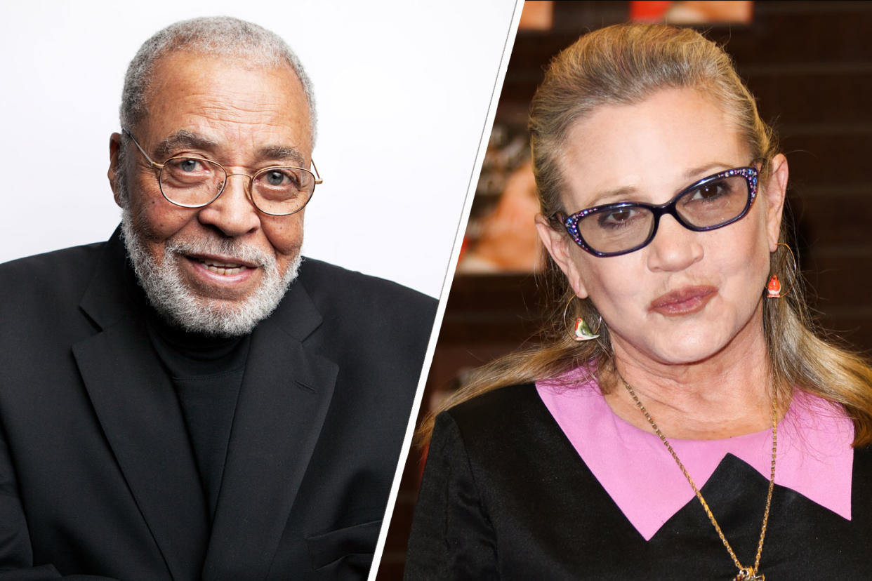 James Earl Jones and Carrie Fisher met for the first time years after they played father and daughter in the Star Wars movies. (Getty)