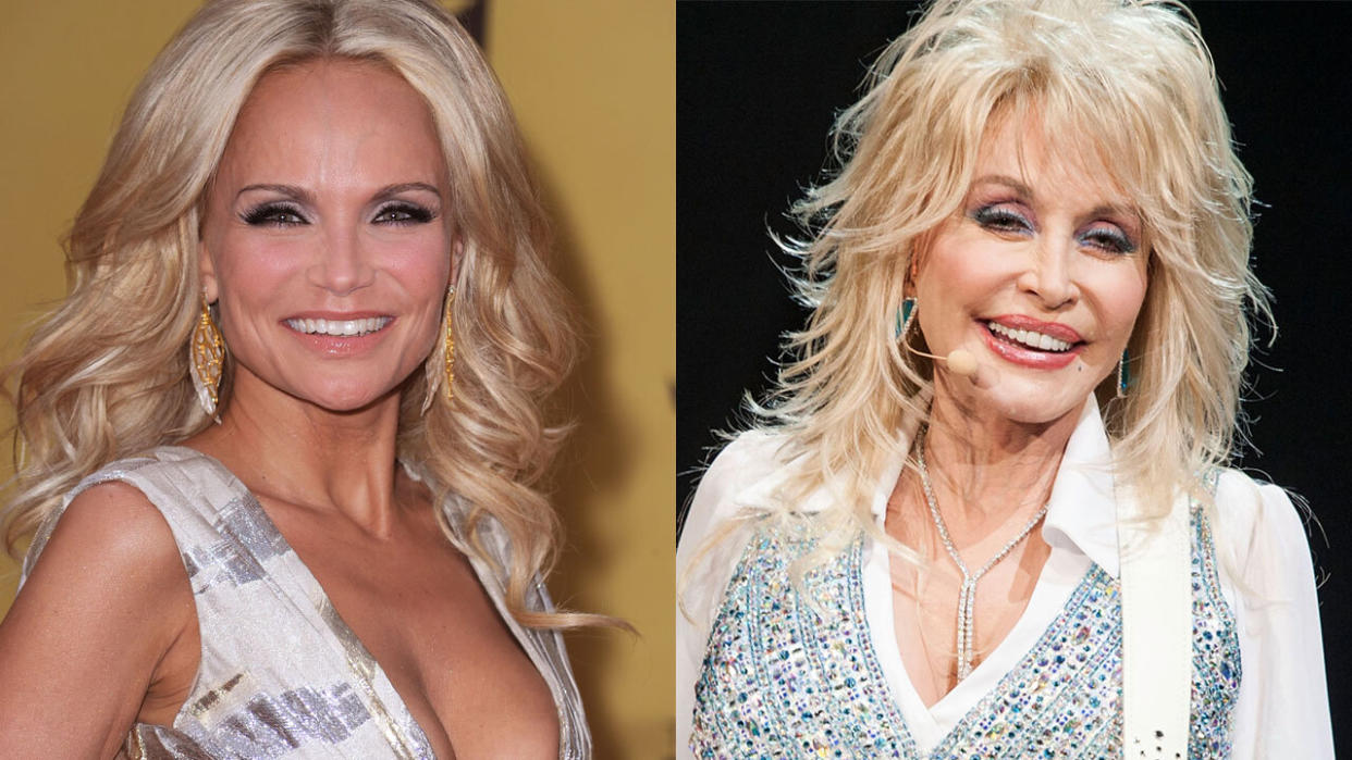 Actress Kristin Chenoweth, left, wants to Dolly Parton. (Photo: Getty Images)