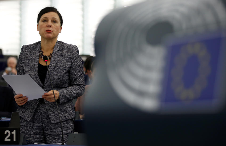 EU justice commissioner Vera Jourova told MEPs that Facebook was cleaning up its act (Reuters)