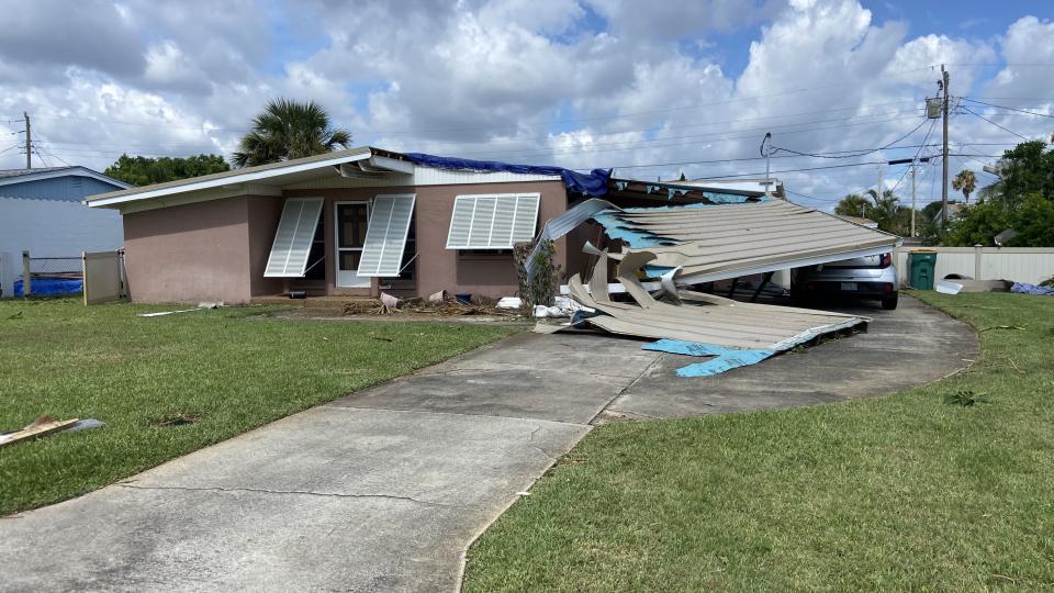 Some Brevard County residents are cleaning up storm damage after a  tornado came through their neighborhood Wednesday evening.