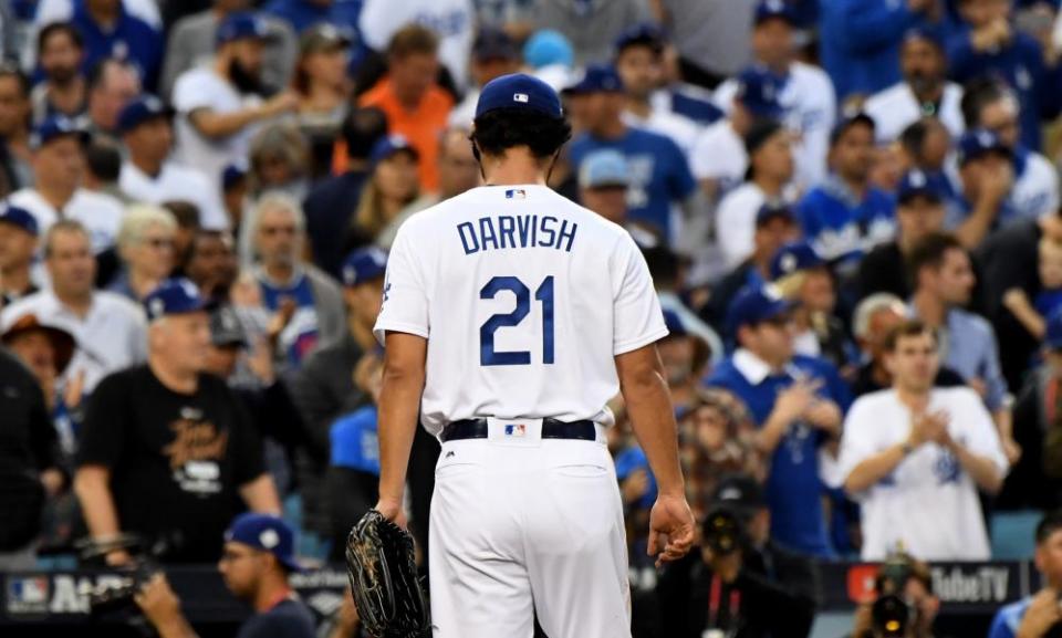 Yu Darvish had a miserable night for the Dodgers