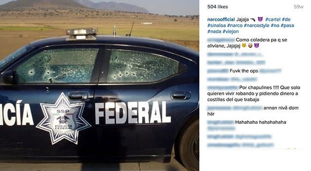 There appears to be no shortage of public support for the drug dealers. Photo: Instagram