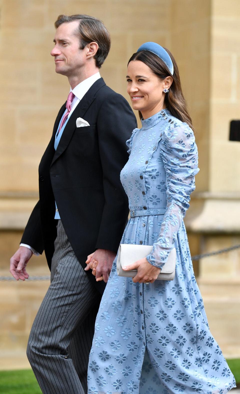 James Matthews and Pippa Middleton attend the wedding of Lady Gabriella Windsor and Thomas Kingston at St George's Chapel on May 18, 2019 in Windsor, England