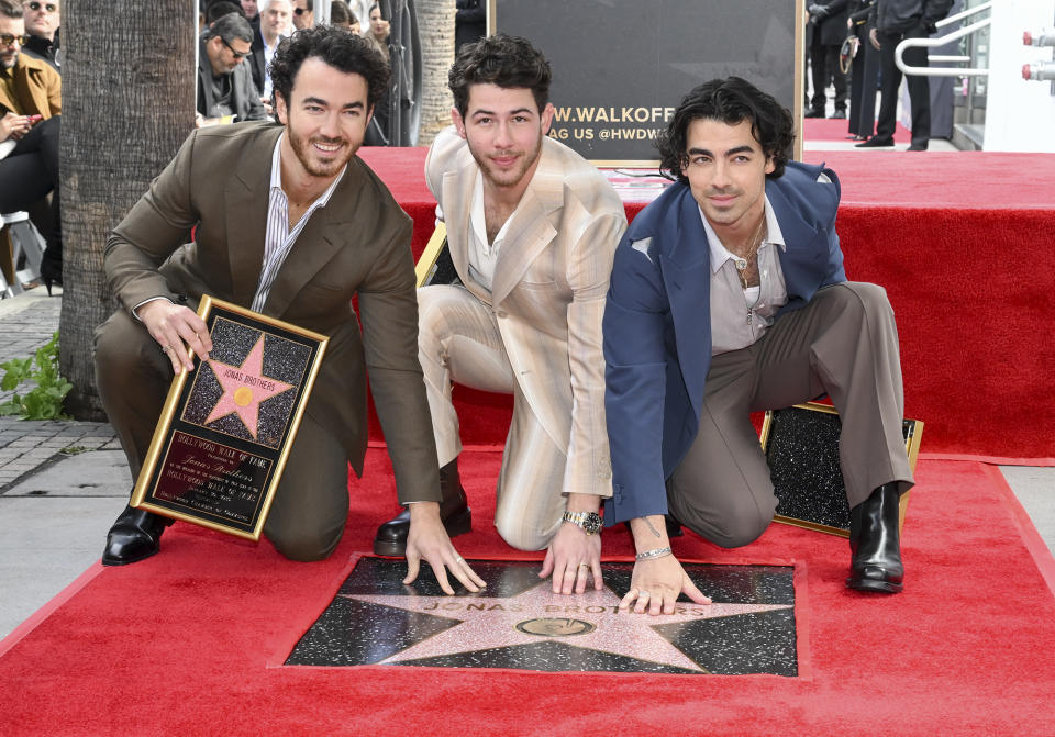 <p><a href="https://people.com/tag/jonas-brothers/" rel="nofollow noopener" target="_blank" data-ylk="slk:The Jonas Brothers;elm:context_link;itc:0;sec:content-canvas" class="link ">The Jonas Brothers</a> have made their way onto the Hollywood Walk of Fame! Kevin, Nick and Joe Jonas celebrate their sidewalk stardom with a commemorative ceremony on Jan. 30.</p>