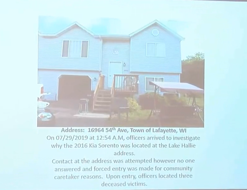 Police found the bodies of Ritchie German's mother, brother and nephew in Lafayette, Wisconsin, on Sunday, July 28, 2019, the same day he blasted his way into another home and killed a woman.