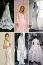 <p>Lace is bridal's biggest mainstay, and to reinvent it's traditional wheel proves challenging—but from laser-cut laces and graphic embroidery to statement motifs and all the re-embroidered and three-dimensional options in between, there were countless new ways to wear lace in the latest collections.</p><p>Whether you're after a slim fit, an A-line, or a ball gown, there's a new take on lace that's far beyond basic Chantilly to suit any style. Lean into all the new laces—from Tom Ford's patchwork to Dior's formal riff on Guipure—and consider how they'll best suit your wedding's setting. Nature-inspired and floral laces feel outdoorsy and effortless, while more graphic options feel like a modern take on metropolitan wedding dressing. Bring the feel of your gown into your veil for an even larger impact—but when you do, be sure the look still feels authentic and soft, rather than overwhelming.</p><p><em>Clockwise from left: Naeem Khan Bridal Fall 2021; Temperley London Bridal Fall 2021; Elizabeth Fillmore Bridal Fall 2021; </em><em>Oscar de la Renta Bridal Spring 2021; </em><em>Tom Ford Fall 2020; Christian Dior Fall 2020 Haute Couture.</em></p> 