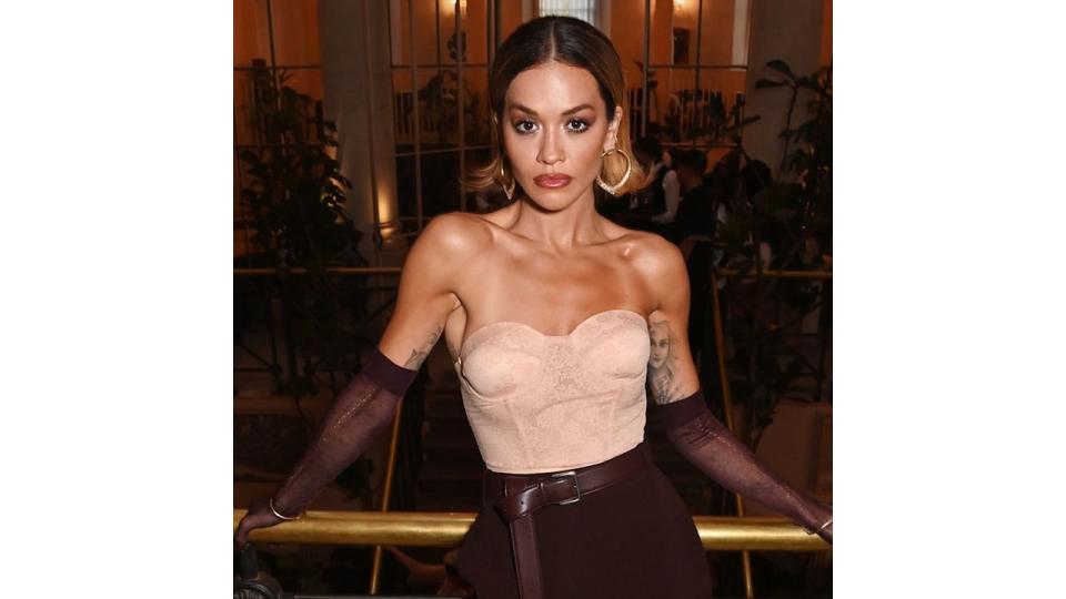 Rita Ora attends the launch of international critically acclaimed singer-songwriter Rita Ora and global beauty entrepreneur Anna Lahey's new venture TYPEBEA, a high-performance haircare line for all hair types, at Old Sessions House on April 29, 2024 in London, England.