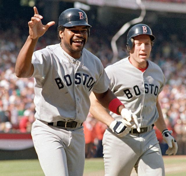 Oct 1986: Bill Buckner of the Boston Red Sox in action during the Red Sox  American League Championship Series game versus the California Angels at  Anaheim Stadium in Anaheim, CA. (Photo by