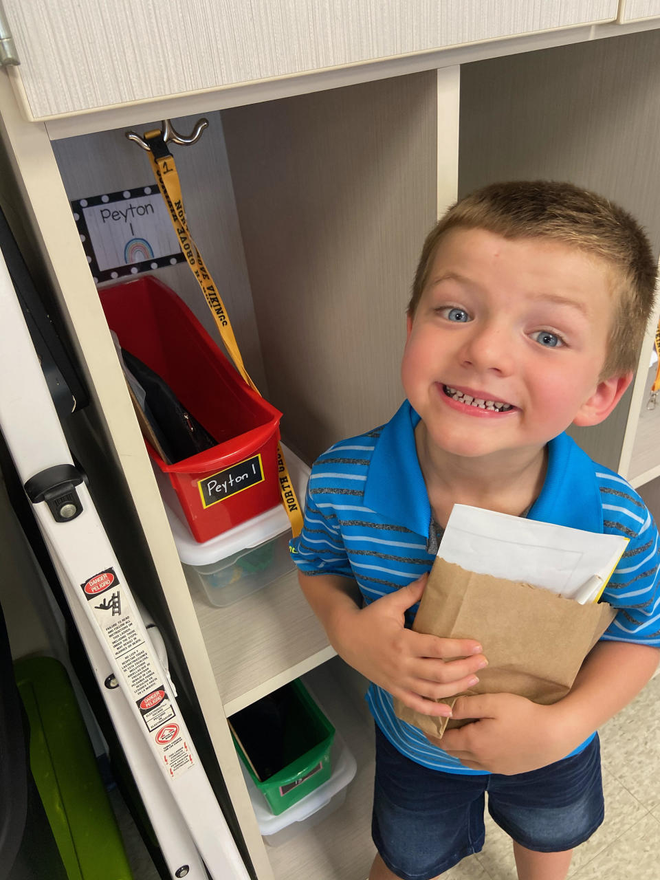 Peyton, now 6, accidentally swallowed magnets when he strung them together like a snake and pretended he was eating spaghetti. His mom, Jessica MacNair, wants to raise awareness about the dangers of tiny magnets. (Courtesy Jessica MacNair)