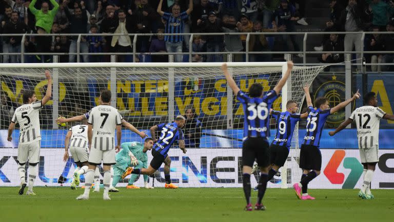 Inter le ganó a Juventus como local por 1 a 0 y es finalista de la Copa Italia