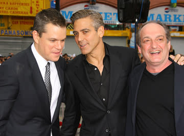 Matt Damon , George Clooney and David Paymer at the Los Angeles premiere of Warner Bros. Pictures' Ocean's Thirteen