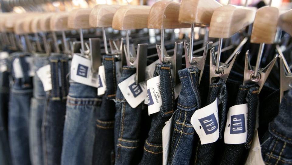 ** FILE ** A display of jeans at the Gap store at Stanford Shopping Center in a Palo Alto, Calif. file photo from Aug. 16, 2006. Seventeen CEOs swept out. More than a hundred companies under federal investigation and over $5 billion in profits wiped out by restatements. Indictments so far: two companies. The toll of the options backdating affair, corporate America's scandal of the year, has been heavy. (AP Photo/Paul Sakuma, File)