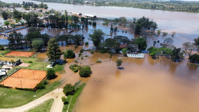 Las inundaciones en Concordia se deben a la crecida del río Uruguay
