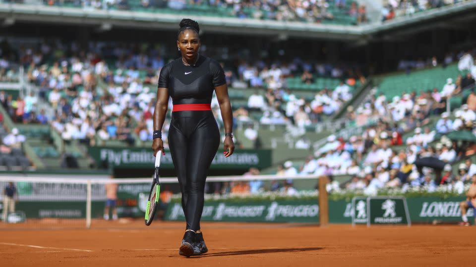 Williams was banned from wearing the outfit at future French Opens. - Chaz Niell/AP