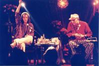 <p>Johnny Depp Interviews Hunter S. Thompson at the Viper Room in Los Angeles, California on September 7, 1996.</p>