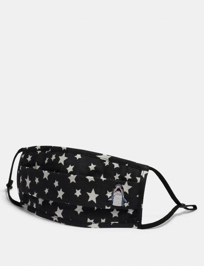 Sharky Face Mask With Star Print