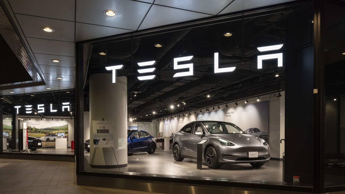 Tesla stock slips on UBS downgrade, rally on AI was ‘too much’