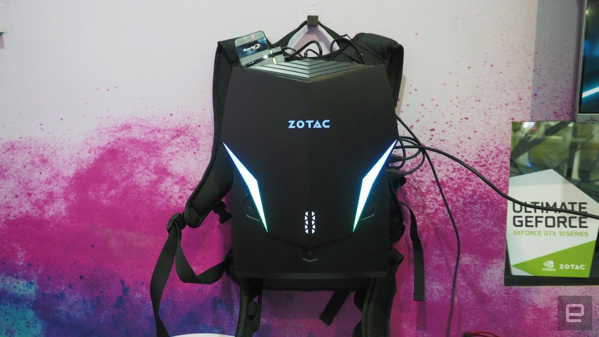 Zotac cut battery life to make its VR backpack smaller