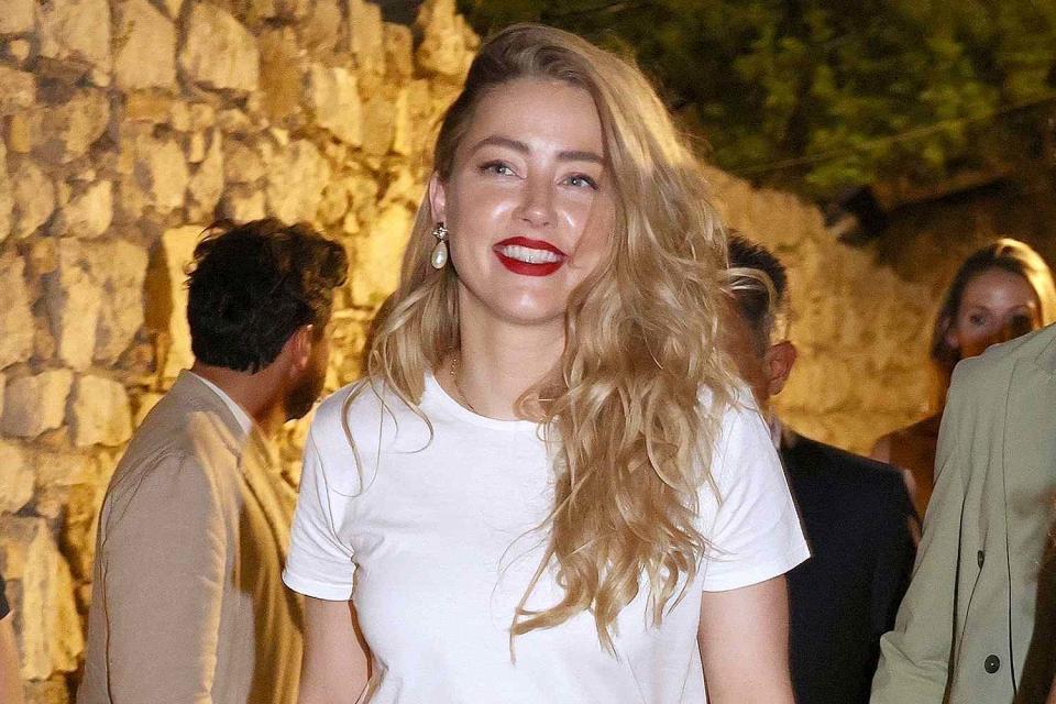 <p>Cobra Team / BACKGRID</p> Amber Heard Attends Taormina Film Festival