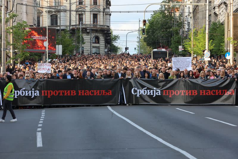 Protest "Serbia against violence" in Belgrade